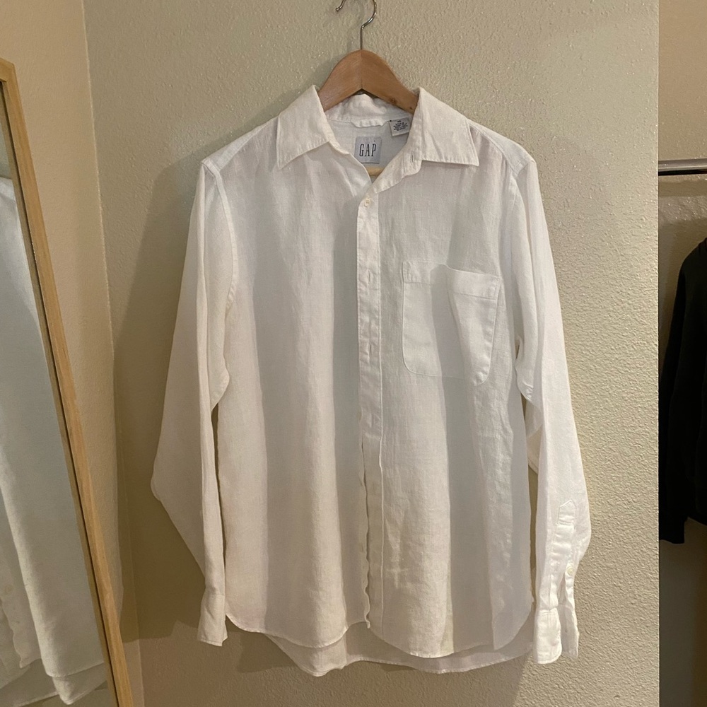 GAP Women's White Button Down Shirt